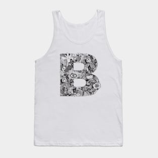 Floral Letter B Tank Top